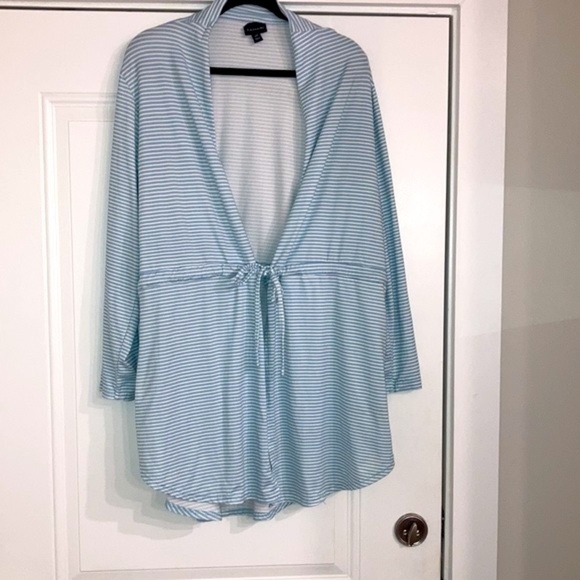 Buttery Soft Striped Robe Size Large - Picture 1 of 4